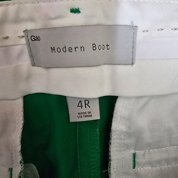Gap Green Modern Boot Pants 4R Womens Tailored Fit Cotton Blend - Picture 8 of 11
